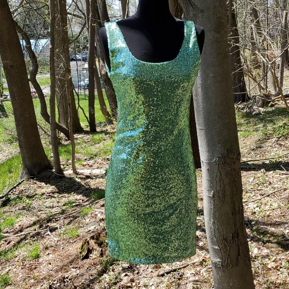 Aqua party dress